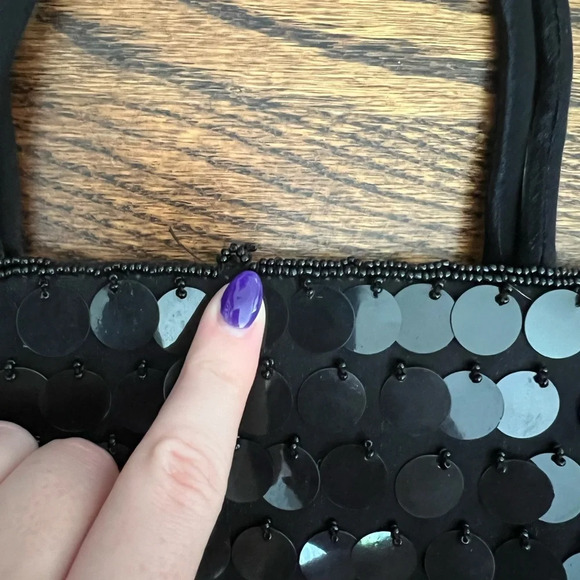 Mini Sequins Black Bag Y2K - Picture 4 of 4